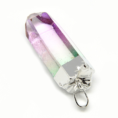 Natural Quartz Crystal Pointed Pendants G-S265-05B-1