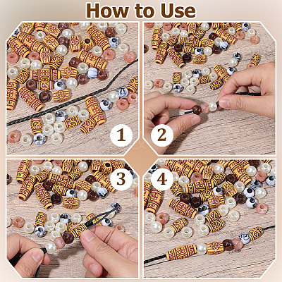 1Bag Plastic Hair Braiding Tool FIND-PA0001-56-1