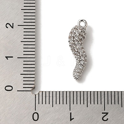 Rack Plating Brass Micro Pave Cubic Zirconia Pendant KK-A229-03B-P-1