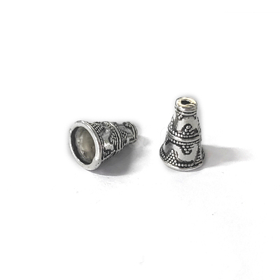 Tibetan Style Alloy Bead Cone TIBEB-TAC0001-04-1