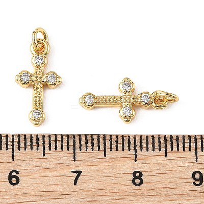 SHEGRACE Brass Micro Pave Clear Cubic Zirconia Pendants XGRQ2O081-451G-1