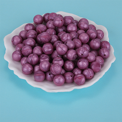 Round Silicone Focal Beads SI-JX0046A-67-1