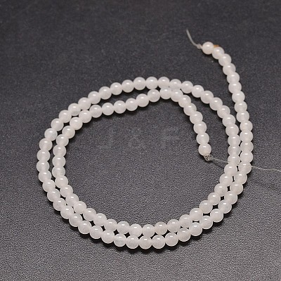 Natural White Jade Round Bead Strands G-P072-08-6mm-1