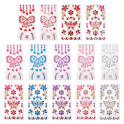 14Sheets 14 Colors Plastic Sticker FIND-TA0005-03-1