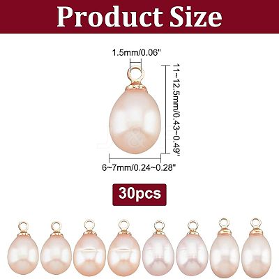 Natural Pearl Charms PEAR-NB0001-45-1