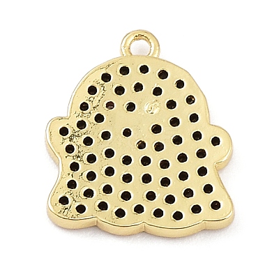Rack Plating Brass Cubic Zirconia Pendants KK-D031-04G-01-1