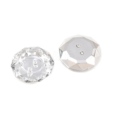Acrylic Rhinestone Buttons X-BUTT-J003-01-1