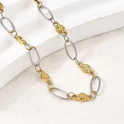 304 Stainless Steel Link Bracelets BJEW-A044-03A-GP-1