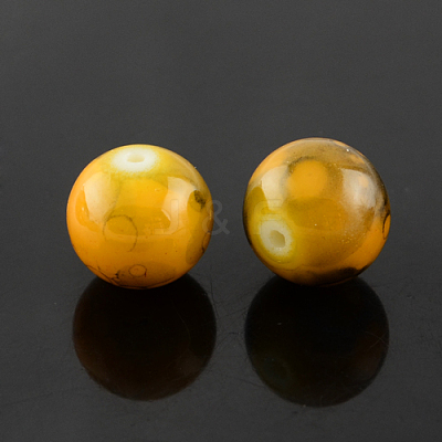 Spray Painted Glass Beads Strands X-GLAD-S075-4mm-36-1