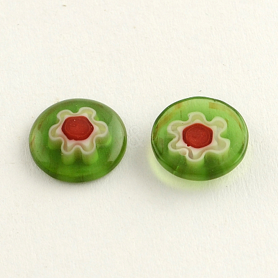 Handmade Millefiori Glass Cabochons LK-R005-19-1