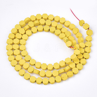 Spray Painted Non-magnetic Synthetic Hematite Beads Strands G-T116-03A-24-1