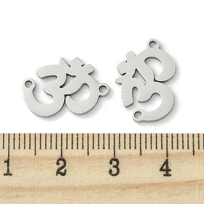 Non-Tarnish 201 Stainless Steel Connector Charms STAS-U003-04P-1