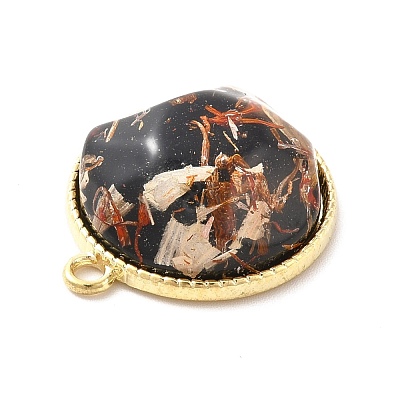 Resin Shell Pendants RESI-D054-02LG-03-1