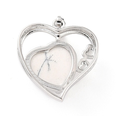 Natural Howlite Pendants G-C236-01E-P-RS-1