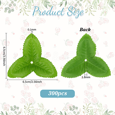 Cloth Artificial Rose Leaf AJEW-WH0270-951B-1