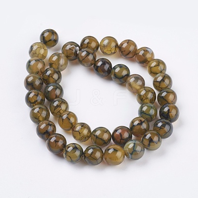 Natural Dragon Veins Agate Beads Strands X-G-G515-10mm-02A-1