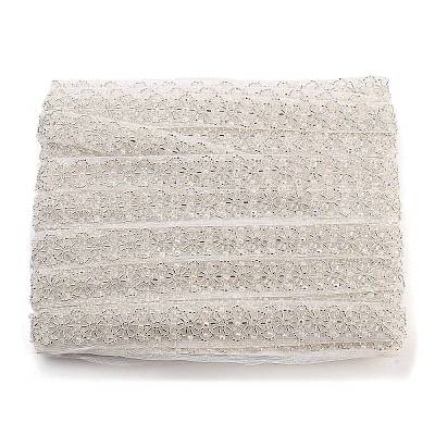 Polyester Flower Lace Trims OCOR-A007-15-1