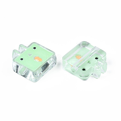 Transparent Acrylic Beads ACRC-S039-10B-1