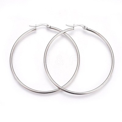 Tarnish Resistant 304 Stainless Steel Big Hoop Earrings EJEW-P173-13P-07-1