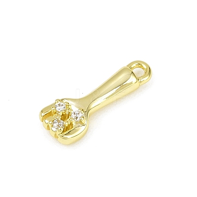 Brass Pave Clear Cubic Zirconia Pendants LS-KK-L238-10G-1