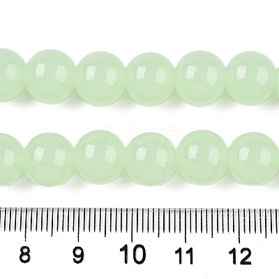 Imitation Jade Glass Beads Strands GLAA-T032-J10mm-03-1