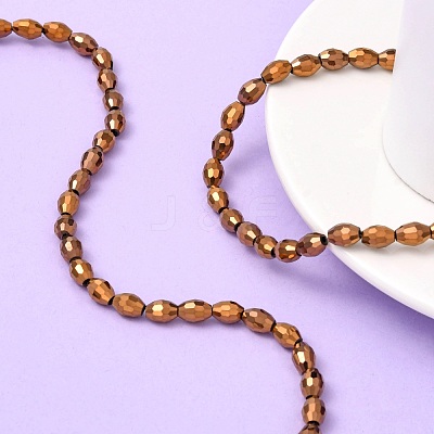 Electroplate Glass Beads X-GC881Y-4-1