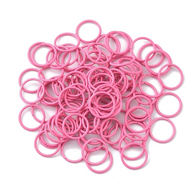 100Pcs Baking Paint Zinc Alloy Open Jump Rings FIND-WH0032-85B-10-1