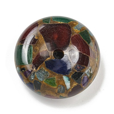 Synthetic Gold Clinquant Stone Pendants G-P549-03A-1