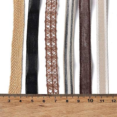 18 Yards 6 Styles Polyester Ribbon SRIB-C001-E05-1