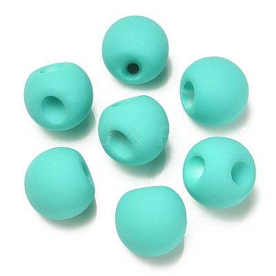Rubberized Acrylic Beads OACR-G012-05C-1