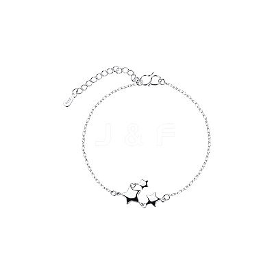 Brass Triple Star Link Chain Anklets for Women FS-WGCAD95-01-1