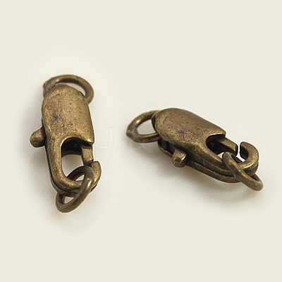 Brass Lobster Claw Clasps X-KK-KK801-AB-1