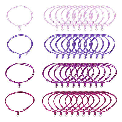40Pcs 4 Colors Adjustable Nylon Cord Bracelets Making BJEW-TA00673-1