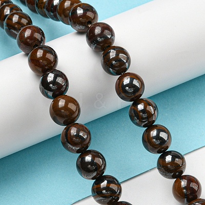 Natural Yellow Tiger Iron Beads Strands G-C079-A03-02-1