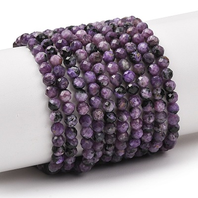 Natural Charoite Beads Strands GG-CBAA8F4-B09-4mm-B-1
