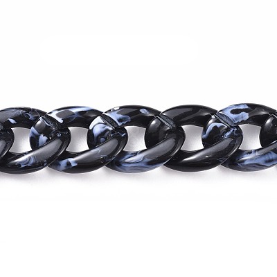 Acrylic Curb Chains AJEW-JB00505-07-1