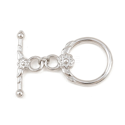 Brass Toggle Clasps KK-G548-42P-02-1