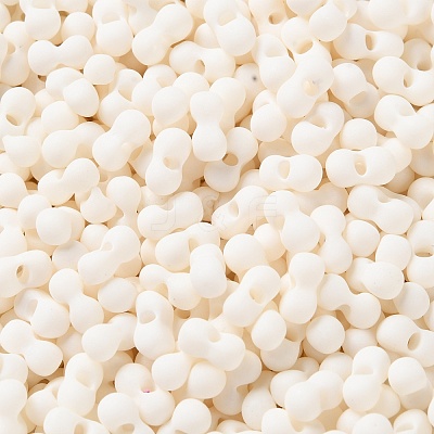 Rubberized Style Glass Seed Beads SEED-Z003-01J-1