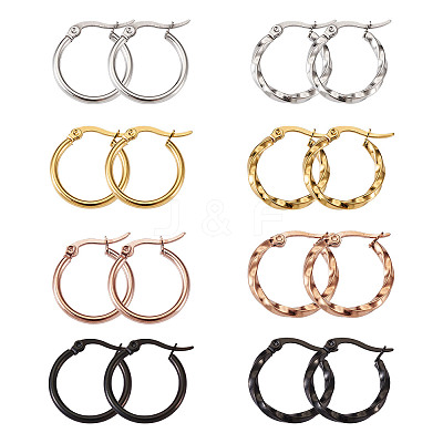 Stainless Steel Hoop Earrings STAS-TA0001-23B-1