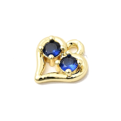Brass Micro Pave Cubic Zirconia Pendants KK-L258-11G-01-1