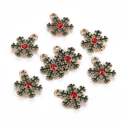 Eco-Friendly Alloy Enamel Pendants ENAM-T011-67-NR-1