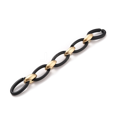 Handmade Opaque Spray Painted Acrylic Cable Chains AJEW-JB00804-1