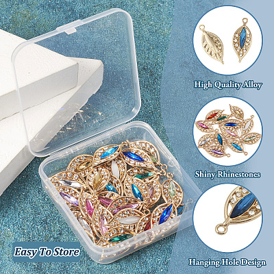 24Pcs 12 Colors KC Gold Plated Alloy Pendants FIND-TA0003-71-1