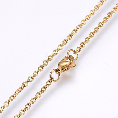 304 Stainless Steel Cable Chains Necklaces MAK-L015-34A-1