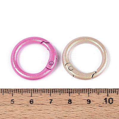 Spray Painted Alloy Spring Gate Rings PALLOY-T092-74-1