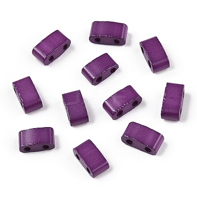 2-Hole Baking Paint Glass Seed Beads SEED-S023-17B-32-1