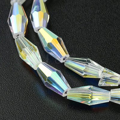 Transparent Electroplate Glass Beads X1-GLAA-K064-05A-AB03-1