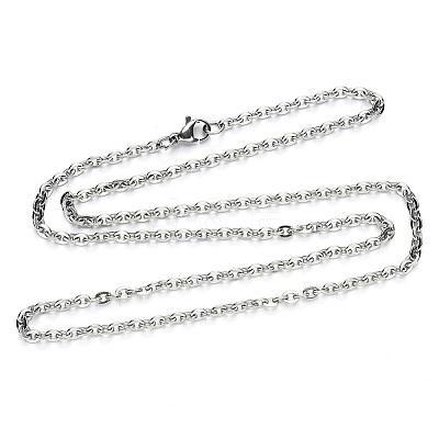 Non-Tarnish 304 Stainless Steel Cable Chain Necklace NJEW-S420-004P-1