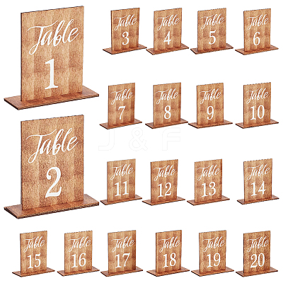 Rectangle Wooden Vertical Sign Holders ODIS-WH0057-01-1