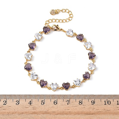 Brass Link Chain Bracelets BJEW-D378-05G-1